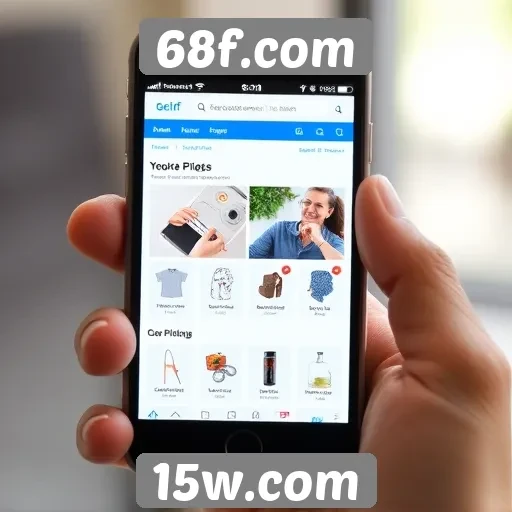 Experiência do usuário no site 68f.com em dispositivos móveis